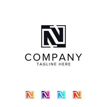 Letter N logo design vector, initial letter N logo designs, N Logo Template Stock Illustration