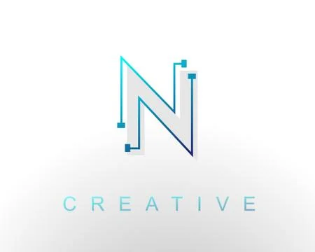Letter N logo Stock Illustration