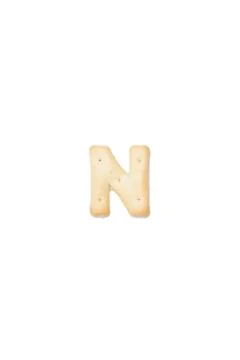 Letter N made of cracker cookie Stock Photos