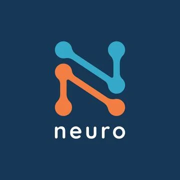 Letter N Molecule Logo, Neuron with Alphabet N Vector Molecular Connection .. Stock Illustration