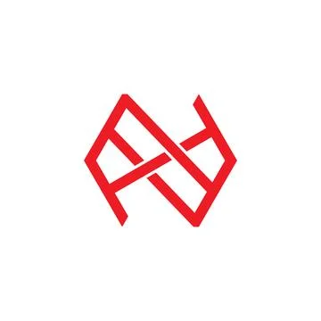 Letter n overlapping construction abstract logo vector Stock Illustration