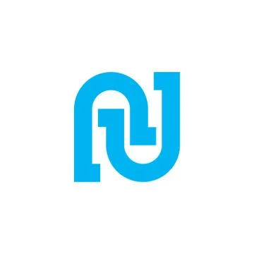 Letter n rj logo vector Stock Illustration