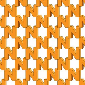 Letter N. Seamless pattern for texture, textiles, packaging, and simple backg 스톡 일러스트