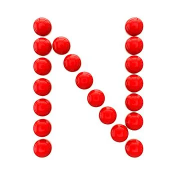 Letter "N" from spheres Stock Illustration