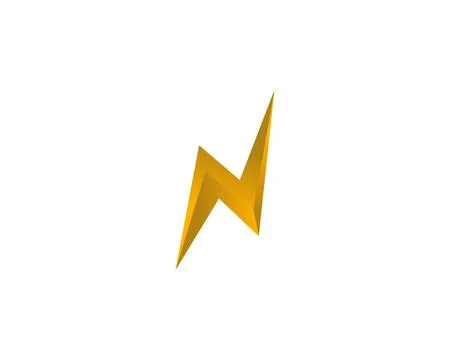 Letter N thunder bolt design logo Stock Illustration