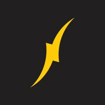 Letter n thunder shape logo vector Stock Illustration