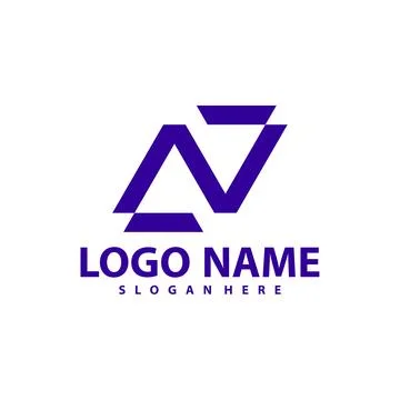 Letter N A V logo vector template, Creative Initial A V N logo design concept Stock Illustration