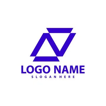 Letter N A V logo vector template, Creative Initial A V N logo design concept 스톡 일러스트
