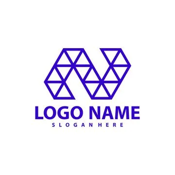 Letter N A V logo vector template, Creative Initial A V N logo design concept Stock Illustration