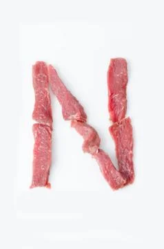 The letter N on a white background Stock Photos