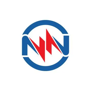 Letter NN modern shape technology logo Stock Illustration