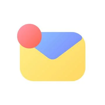 Letter notification pixel perfect flat gradient color ui icon Illustrazione stock