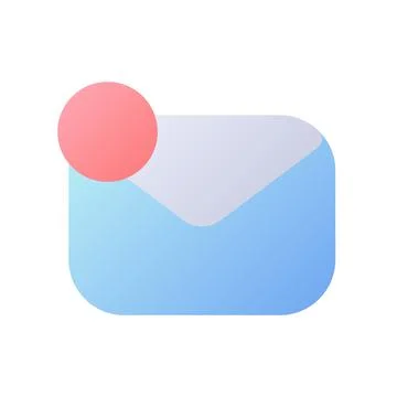 Letter notification pixel perfect flat gradient two-color ui icon 스톡 일러스트