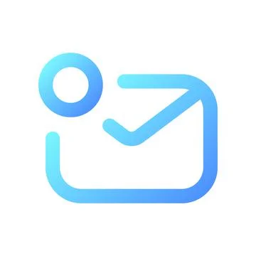 Letter notification pixel perfect gradient linear ui icon 스톡 일러스트