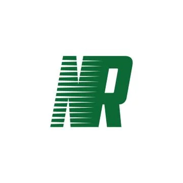 Letter nr motion logo vector Stock Illustration