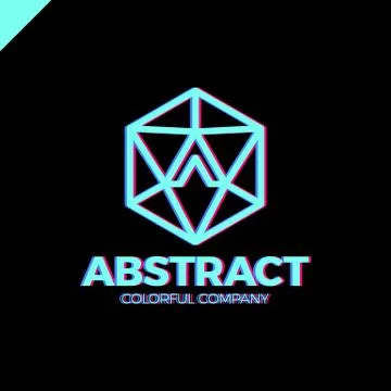 Letter A in a nut hex shape frame tech industry logo template. Abstract media Stock Illustration