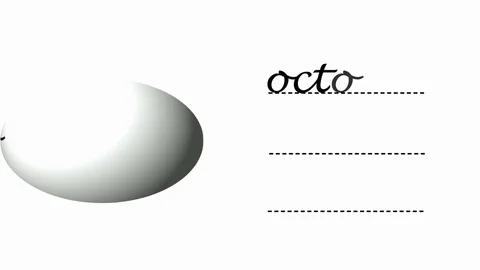 Letter O animated phonics card Stock Footage 84457686