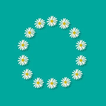 Letter O from chamomile Stock Illustration