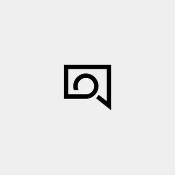 Letter O Chat Logo Template Vector Design Stock Illustration