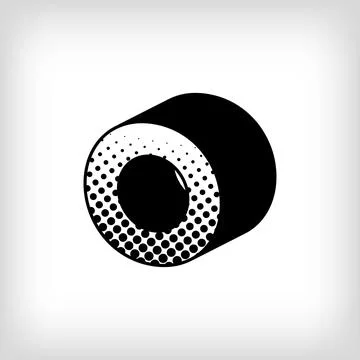 Letter O with creative shadow, pop art dot design alphabet sign. Stock Illustration