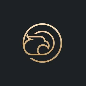 Letter O Eagle Logo , Initial Premium Design Stock Illustration