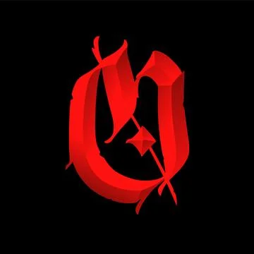 Letter o, in the Gothic style. Vector. Alphabet. Calligraphy and lettering. M Stock Illustration