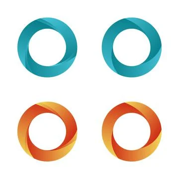 Letter O Gradient Logo Set Illustrazione stock