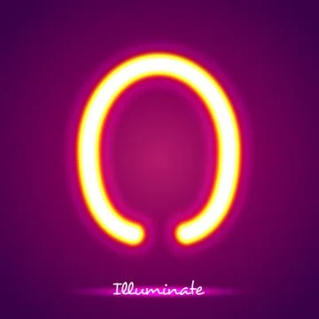 The letter o illumination Stock Illustration