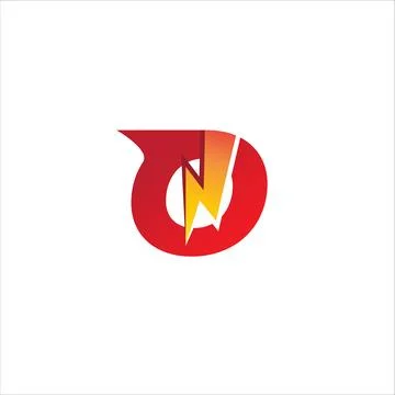 Letter O Initial Logo Design Template Isolated On White Background. Hot Alp.. Illustrazione stock