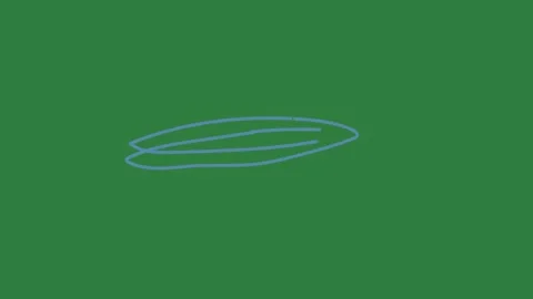 The letter o on it and blue circle oval background isolated on green screen Stock-Footage 336856461