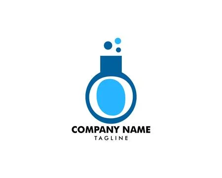 Letter O Lab Logo Template Design Vector Stock Illustration