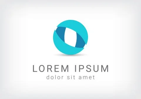 Letter o layer logo design template Illustrazione stock