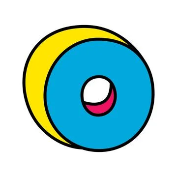 Letter O logo vector colorful playful isolated on white background Stock Illustration