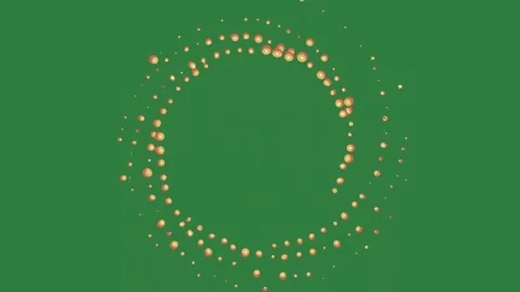 The letter o on an orange circle it c made out of circles is up paint bubbles... Stock Footage 335986415