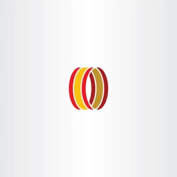 Letter o ring vector icon symbol Stock Illustration