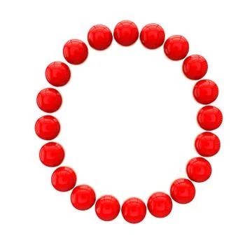 Letter "O" from spheres Stock Illustration