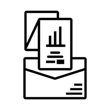 Letter with office elements on white background Illustrazione stock