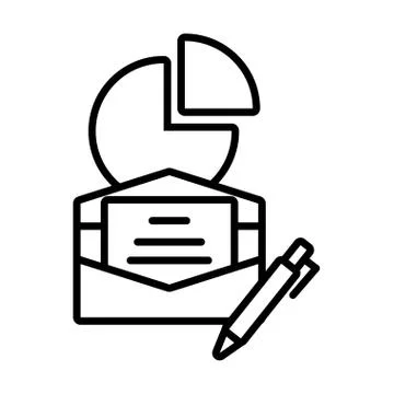 Letter with office elements on white background Illustrazione stock