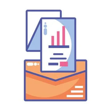 Letter with office elements on white background 스톡 일러스트