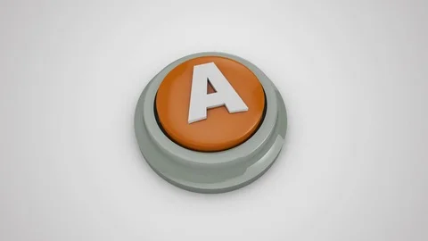 Letter A or B Button Fall and Press Stock Footage 73044985