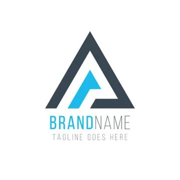 Letter A or delta geometric triangle logo design. Business identity tech elem Stock Illustration