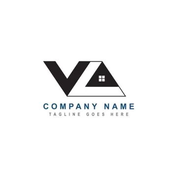 Letter or initial v incorporated with real estate logo design inspiration. Stock Illustration