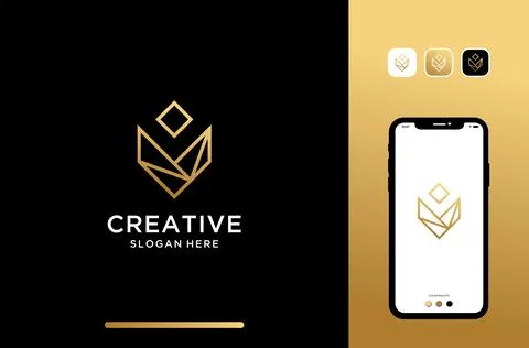 Letter or initial v logo design. perfect for technology brand. Stock Illustration