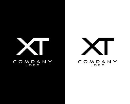 Letter or initial XT, TX Monogram logotype vector for company/business identity Stock Illustration
