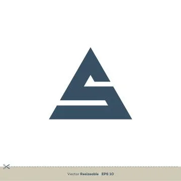 Letter A or S Icon Logo Illustration Design. Vector EPS 10. Stock Illustration