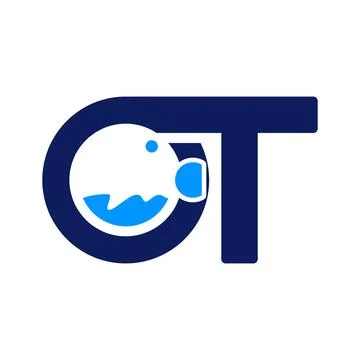 Letter Ot Laundry Logo Design Stock Illustration