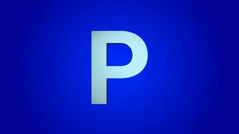 The letter P 3-D rotating on a blue background Stock Footage 114240287