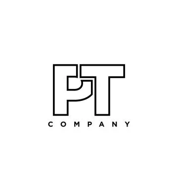 Letter P and T, PT logo design template. Minimal monogram initial based log.. Stock Illustration