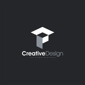 Letter P Cube Logo Icon Design Initial P Stock Illustration