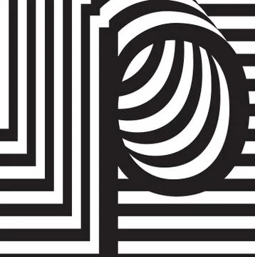 Letter p design template Stock Illustration